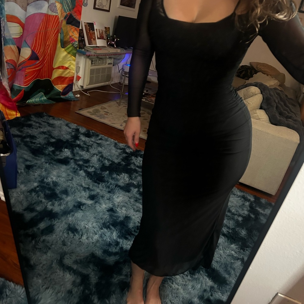 House of cb Black Long Sleeve Dress - Picture 4 of 5